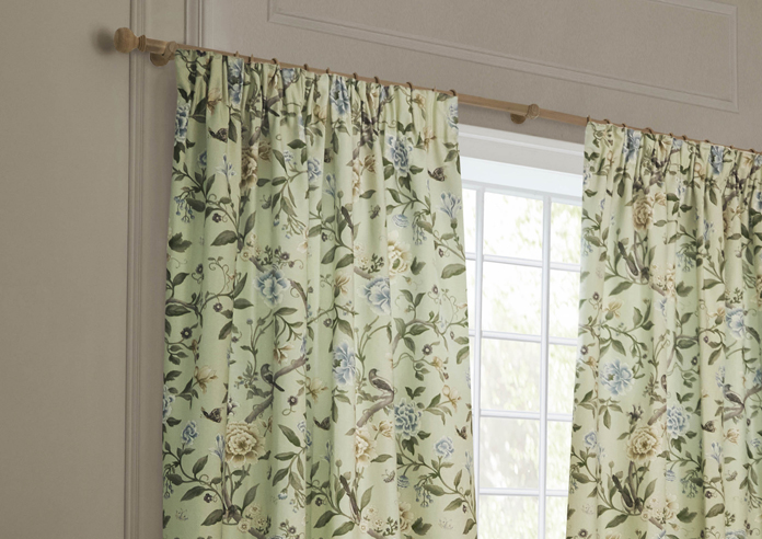 Porcelain Garden Pencil Pleat, Sage - Ready Made Curtains - Image 9